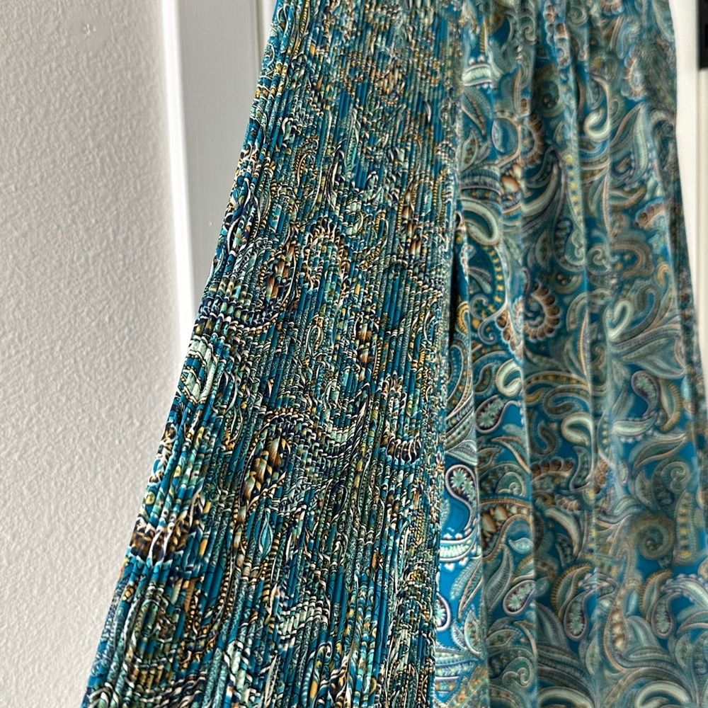 J. Jill Teal Paisley Long-Sleeve Blouse - Picture 4 of 5